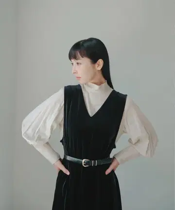 foufou THE DRESS #16 슬리브리스 벨로아 원피스