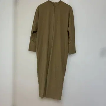 카키 긴팔 셔츠 원피스