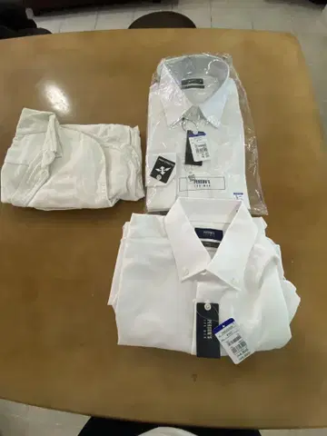 PERSON'S FORMEN 화이트 포멀 셔츠 452 2장 세트