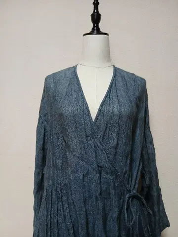 네스트로브*nest Robe 린넨 카슈쿨 원피스*가운 네이비