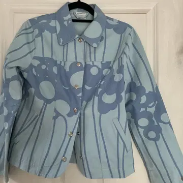 marimekko 꽃무늬 자켓 스카이블루