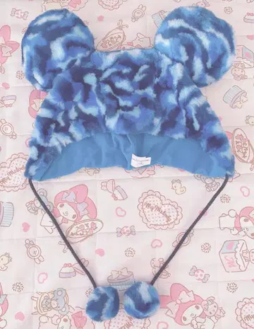 카모 패턴 블루 팬캡