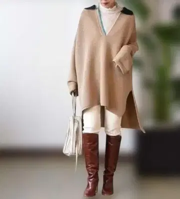 에이미 로우 스키퍼 립 폴로 니트