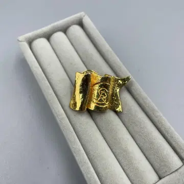 239 빈티지 SONIARYKIEL 골드 물결 브로치 로고
