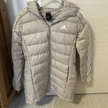 adidas 후드 부착 베이지 다운 자켓 L