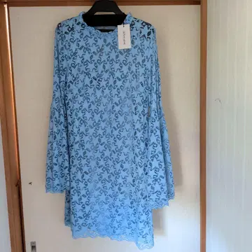 DENIM ROSE 스카이블루 레이스 긴팔 원피스