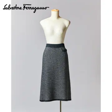 [ SIZE:M ] Salvatore Ferragamo 니트 롱 스커트