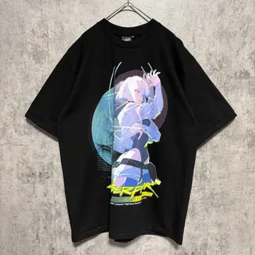 사이버펑크 엣지러너즈 루시 애니메이션 T셔츠 블랙 XL