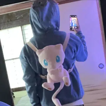 y2k drip 뮤우 백팩형 봉제 인형