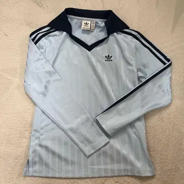 adidas 스트라이프 긴팔 피케 셔츠