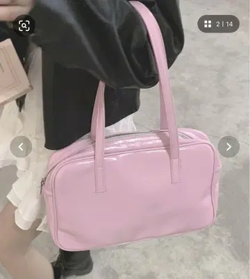스퀘어 보스턴 백 핑크