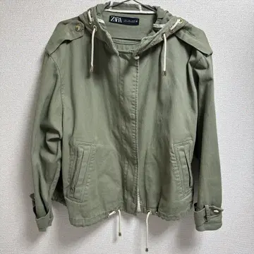 ZARA 데님 자켓 카키