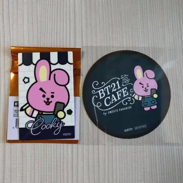 BT21 스위츠 파라다이스 종이 코스터 트레이딩 폴라샷 카드