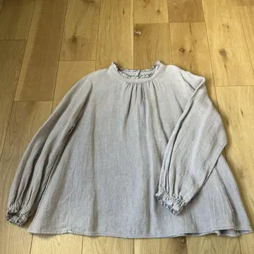nest Robe 린넨 100% 긴팔 셔츠 더스티 핑크