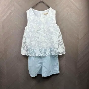 Broderie&Co 코튼 고급 올인원 F 팬츠 원피스 레이스