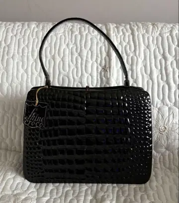 Shine Croco 샤인 크로커다일 핸드백 블랙