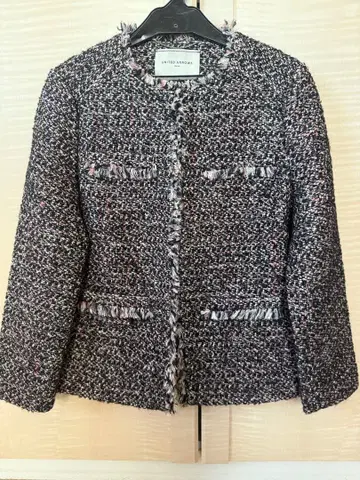 UNITED ARROWS 노카라 트위드 자켓 유나이티드 애로우즈