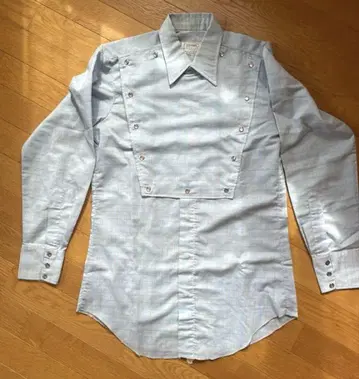 HBC California Ranchwear 스카이블루 체크 긴팔