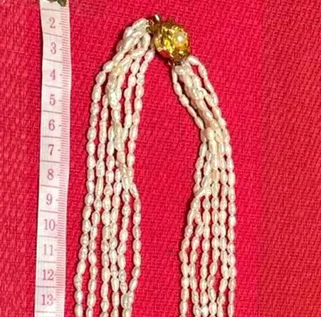 담수 진주 6연 목걸이