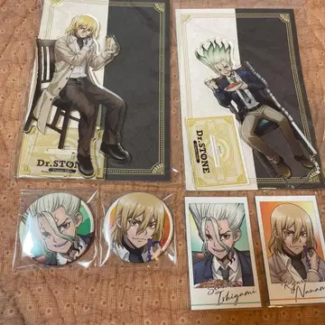 Dr.STONE AMOCAFE 아크릴 스탠드 캔뱃지 비쥬 카센쿠 류스이