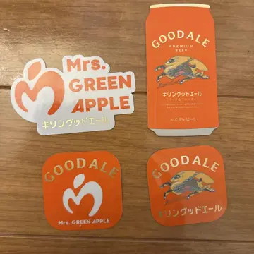 Mrs. GREEN APPLE x KIRIN 굿 에일 스티커 4개
