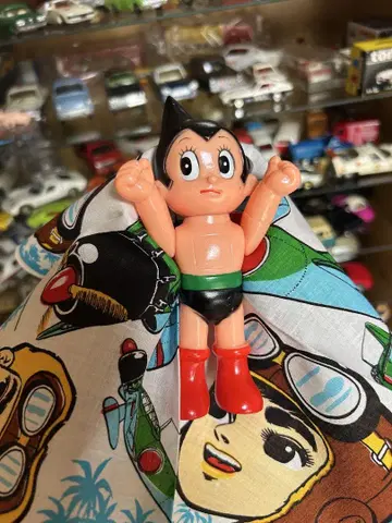 쇼와 레트로 미니 소프트 비닐 철완 아톰 당시 물품 본체만.