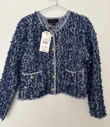(택 포함 미사용 새상품) ZARA 인터샤 니트 자켓 L