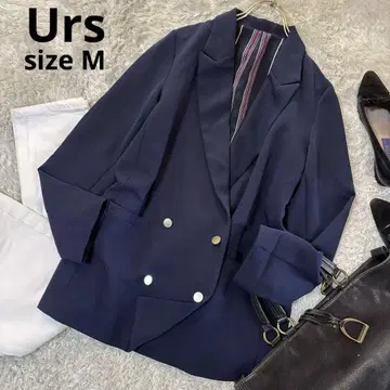 Urs 유어즈 테일러드 자켓 블레이저 네이비 골드 버튼 M
