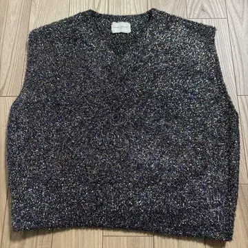 UNITED ARROWS 라메 믹스 슬리브리스 니트