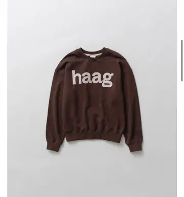 haag 한국 birthday sweatshirt 맨투맨 브라운