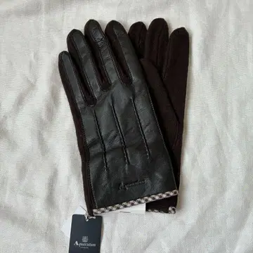 캐시미어 양가죽 기타 아쿠아 스큐텀 5개 손가락 장갑 방한 브라운 갈색