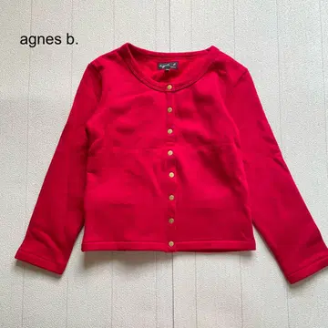 agnes b. M001 CARDIGAN 가디건 프레션 레드