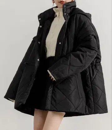 DAYCLOSET 2WAY 드롭 숄더 아우터 블랙