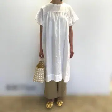 HOUSE OF LOTUS 워시 린넨 원피스 M 화이트
