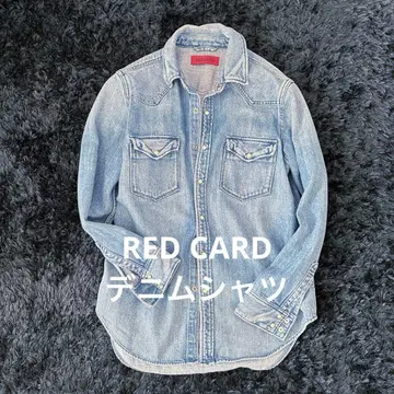 RED CARD 데님 셔츠 자켓