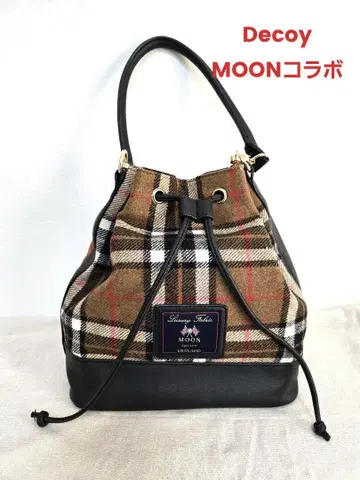 DecoyMOON 콜라보 백 타탄 체크 백 3way 울 백