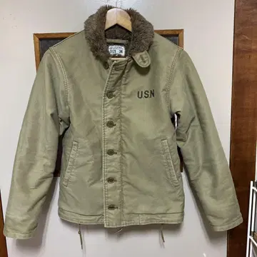 U.S.N. 밀리터리 자켓 사이즈 36 카키