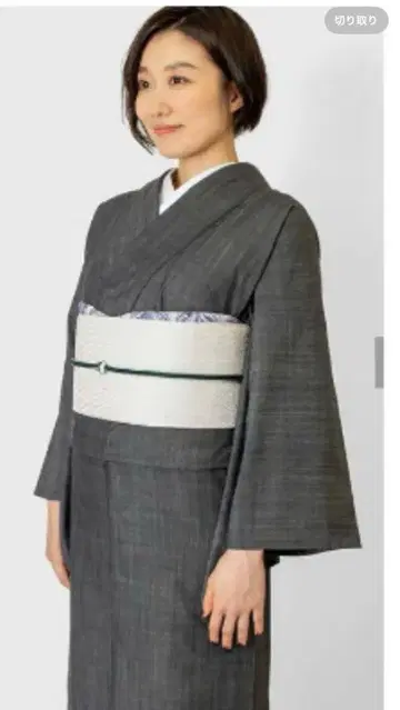 쿠루리 데님 기모노 그레이 M