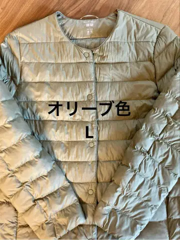 유니클로 퍼프테크 컴팩트 자켓 올리브 L