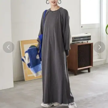 freak'sStore 피그먼트 가공 와플 절개 원피스 긴팔 원피스
