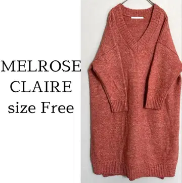 MELROSE CLAIRE V넥 니트 원피스