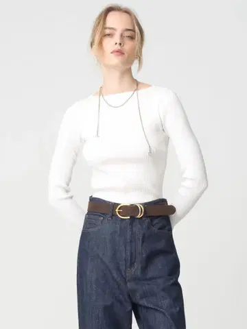 AURALEE Giza Boat Neck Pullover