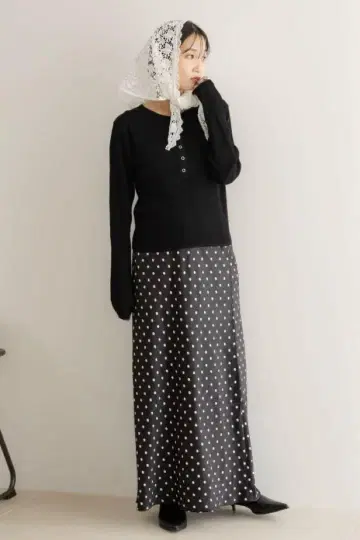 LOWRYSFARM 스트레치 새틴 스커트 S