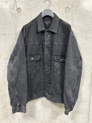 유니클로 다크 그레이 데님 자켓 XL 사이즈