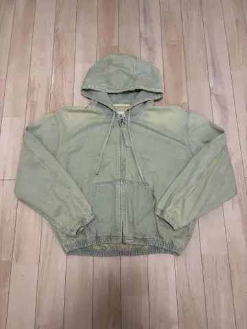 ZARA 데님 지퍼 후드티