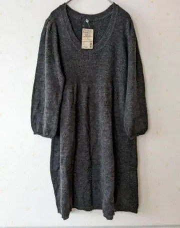 오늘 최종 무인양품 새상품 알파카 혼방 거즈 니트 원피스 L 사이즈