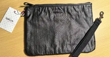 미사용 새상품 kipling 금속 블랙 파우치 클러치백 핸드백