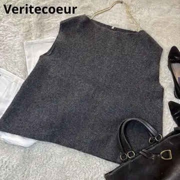 새상품급*Veritecoeur 베리떼꾸르 압축 울 풀오버 베스트