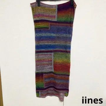 [ 택 포함 미사용품 ] iines 사토 섬유 스톨 대형 머플러