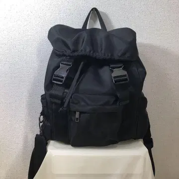 새상품급 ZARA 블랙 롤탑 백팩